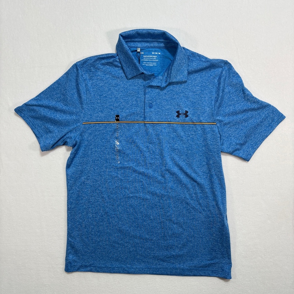 NWT Men's Size Medium Under Armour Playoff 3.0 Stripe Golf Polo Shirt - Picture 3 of 8